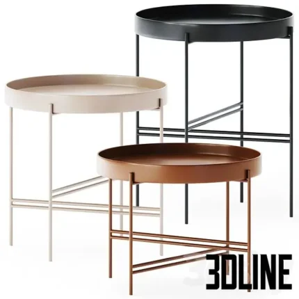 Metal Round Coffee Tables Tray by Potocco(3dline.net)