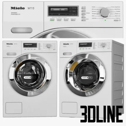 Miele WTF130 WPM washing machine(3dline.net)
