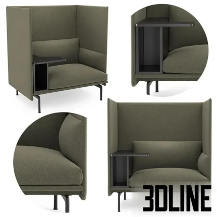 Muuto Outline Highback Work(3dline.net)