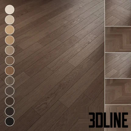 Oak Flooring Set 081(3dline.net)