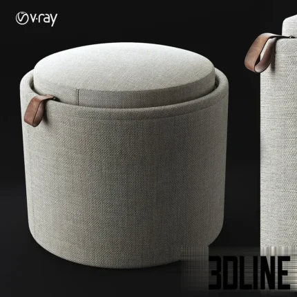 PILL Fabric pouf(3dline.net)