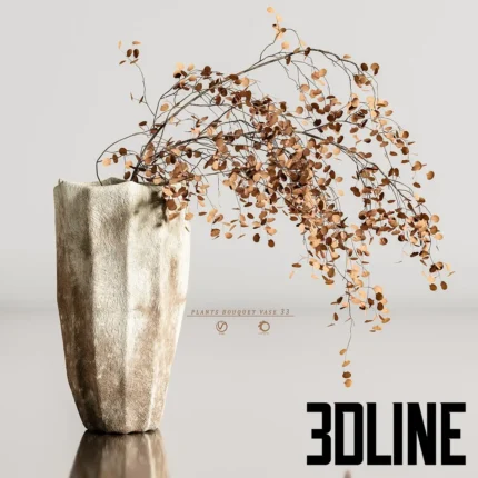 Plants bouquet vase 33(3dline.net)