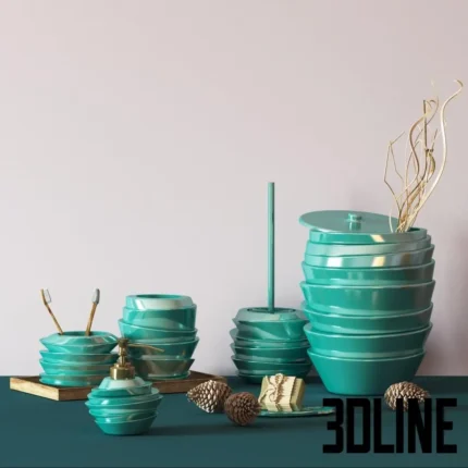 Set of accessories WESS for the bathroom(3dline.net)