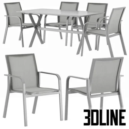 Sette garden oxit table and chair(3dline.net)