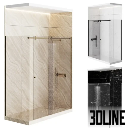 Shower Enclosure 03 Shower Cabin(3dline.net)