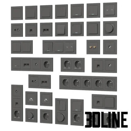 Sockets and switches 01(3dline.net)