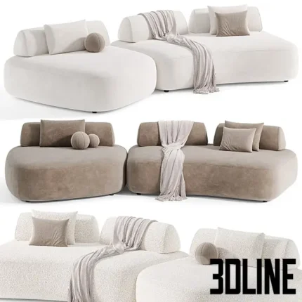 Sofa Residenza Modern Modular Sofa By Eichholtz(3dline.net)