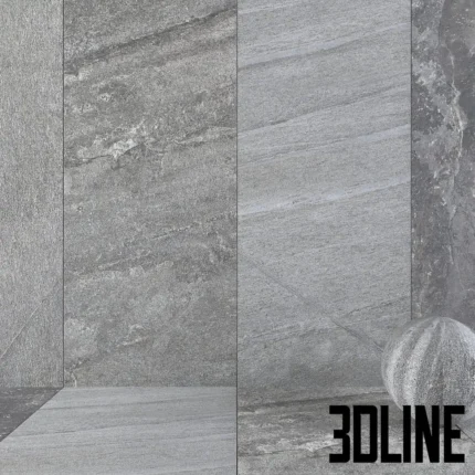 Stone Wall Santorini Gray Set 2(3dline.net)