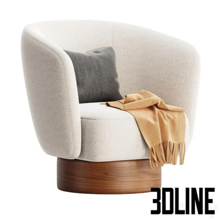 Tarcal Armchair by Noho Home(3dline.net)