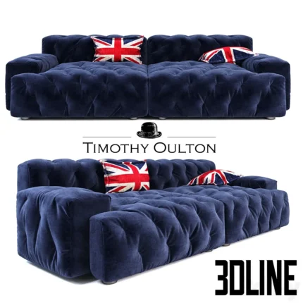 Timothy Oulton Pincushion Sectional Sofa(3dline.net)