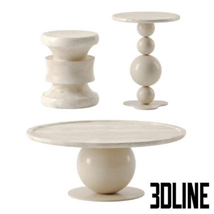 Umbra tables by Le Berre Vevaud(3dline.net)