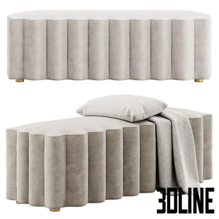 Upholstered Bench by Entryway(3dline.net)