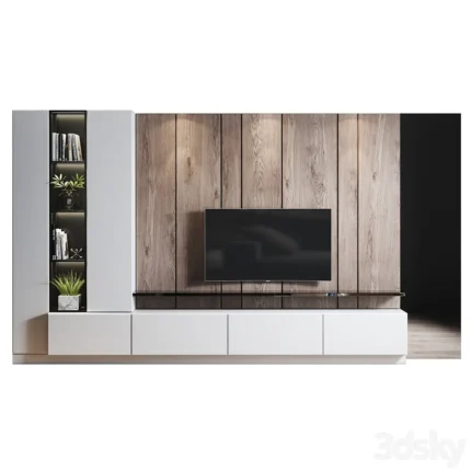 Wall Tv Set 2 2438x4378x393mm (3dline.net)