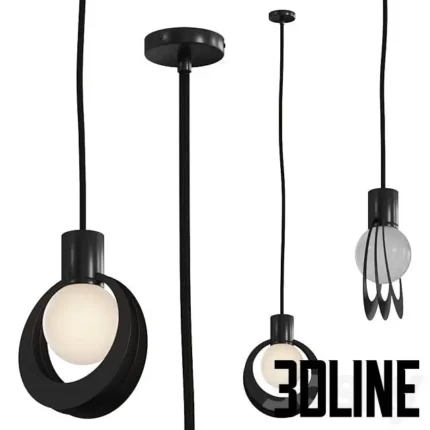 Woud Lunar Pendant Lamp(3dline.net)