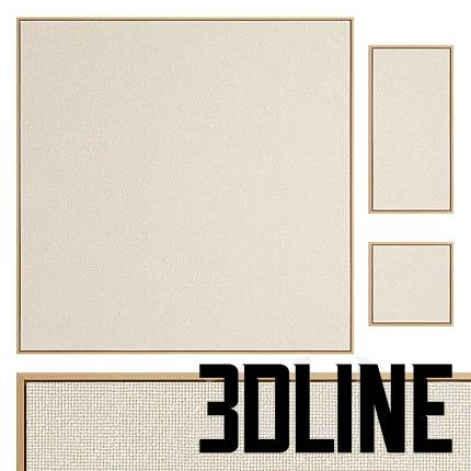 Canvas with wooden frame(3dline.net)
