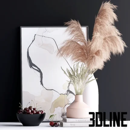 Decorative set 15 with cherry(3dline.net)