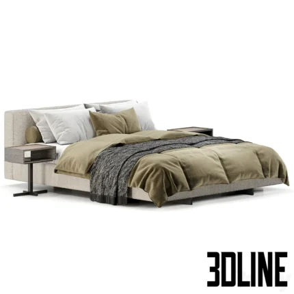 Yves Bed By Minotti(3dline.net)