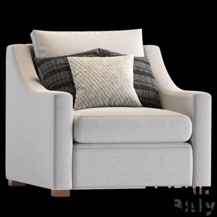 Armchair Belgian classic slope arm(3dline.net)