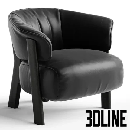 Back Wing Armchair(3dline.net)