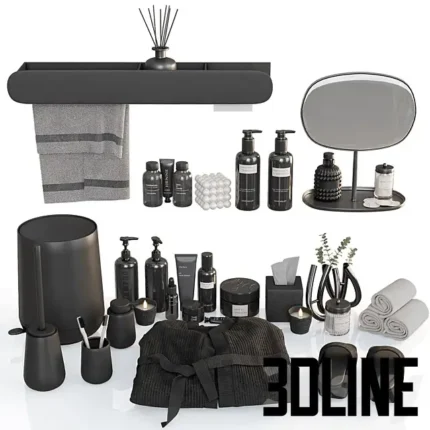 Bathroom Decorative Set Nova One Black(3dline.net)