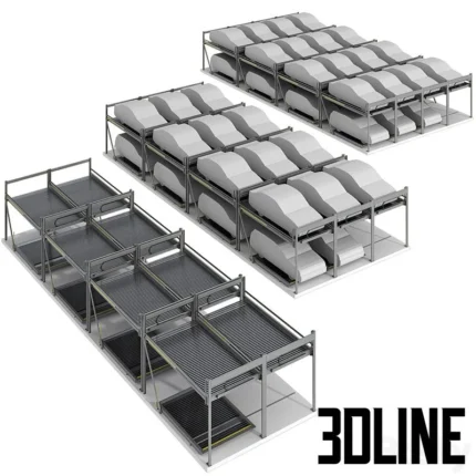 Car Compact Level Parking Lift Elevator(3dline.net)