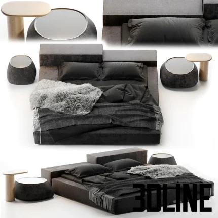 Extrasoft bed set(3dline.net)