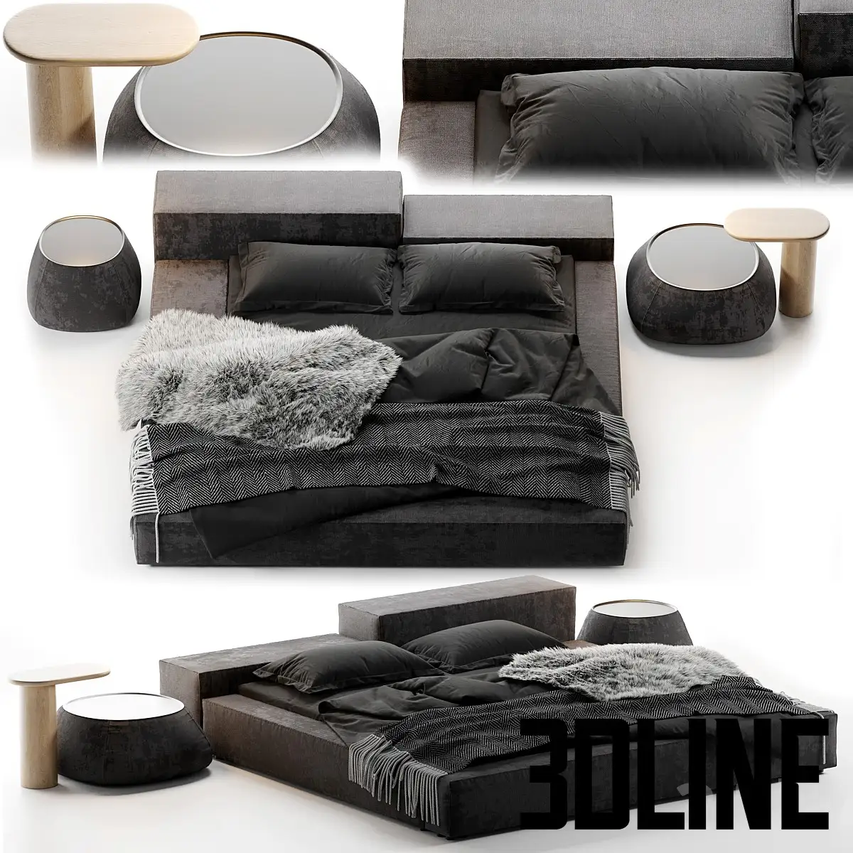 Extrasoft bed set(3dline.net) (1)