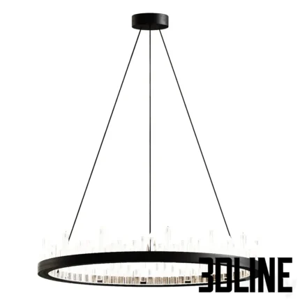 Hanging Chandelier Crystal LED Chandelier(3dline.net)
