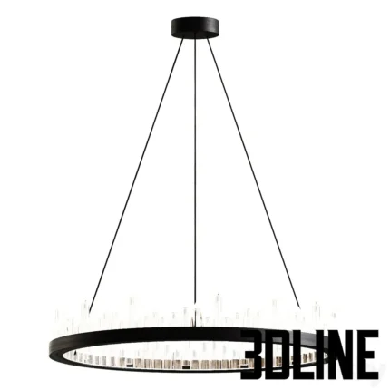 Hanging Chandelier Crystal LED Chandelier(3dline.net)