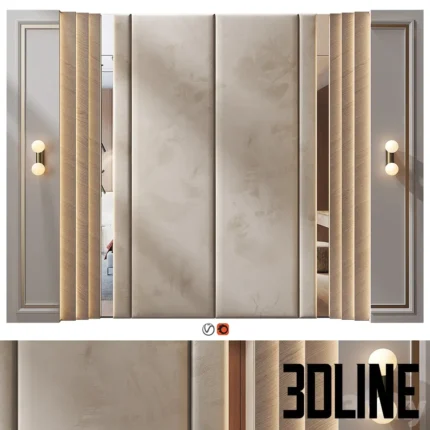 Headboard Wall Panel Decor(3dline.net)