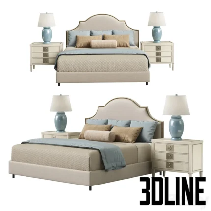 Horchow Cheresse King Bed(3dline.net)