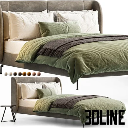 IKEA TUFJORD bed Tufjord Upholstered Bed(3dline.net)