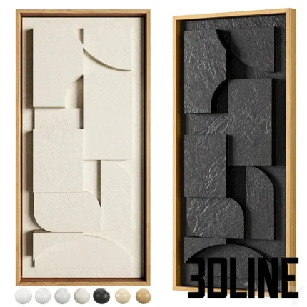 IOLAstudios Plaster Painted Relief Artwork 09(3dline.net)
