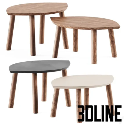 Ikea Stockholm Coffee tables set(3dline.net)
