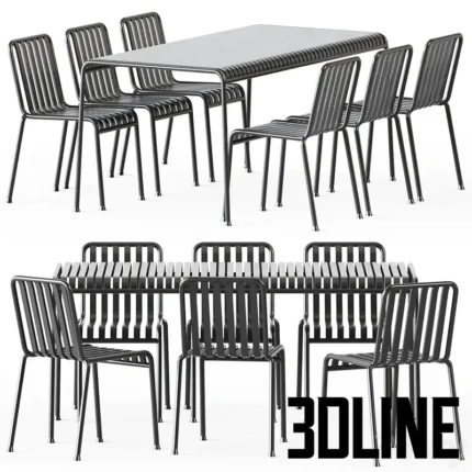 Palissade Table and Palissade Chair(3dline.net)