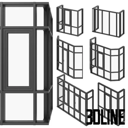 Panoramic Corner Glazing(3dline.net)