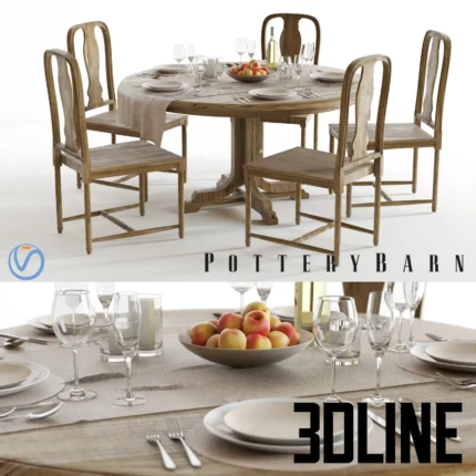Pottery Barn Linden Mabry(3dline.net)