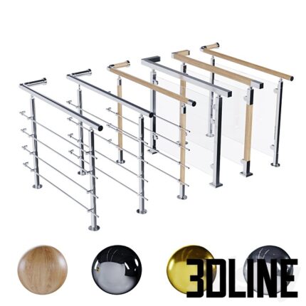 Stainless Steel Railing 01(3dline.net)