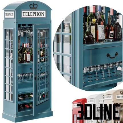 Telephone Box Drinks Cabinet(3dline.net)
