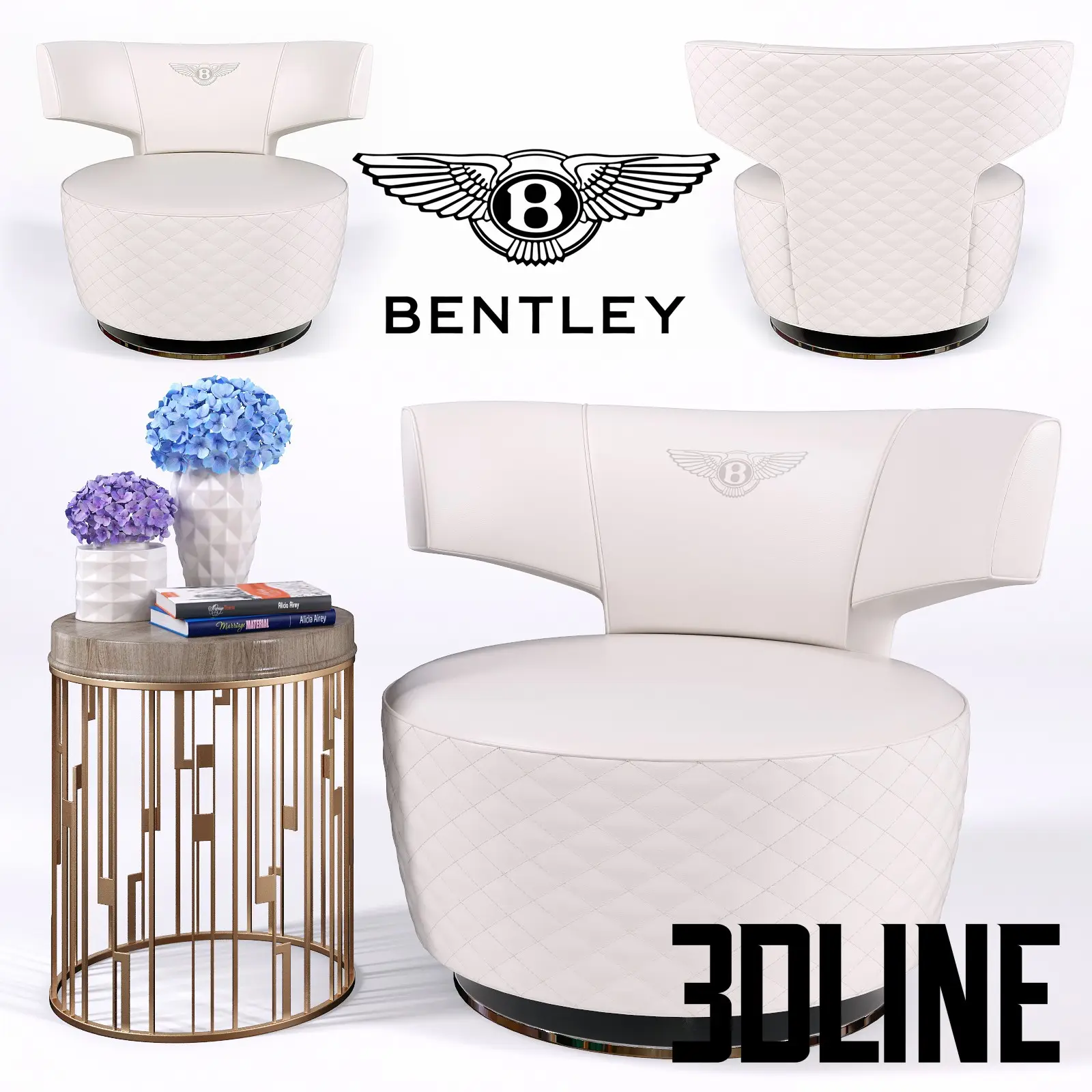 Armchair BULL ARMCHAIR Bentley Home(3dline.net)