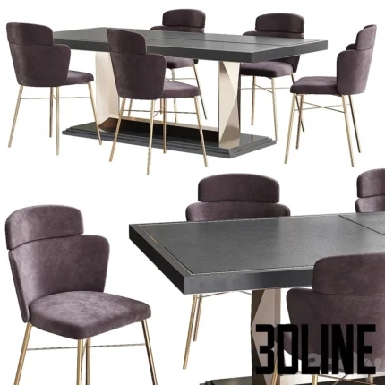 BRONZE DINING TABLE(3dline.net)