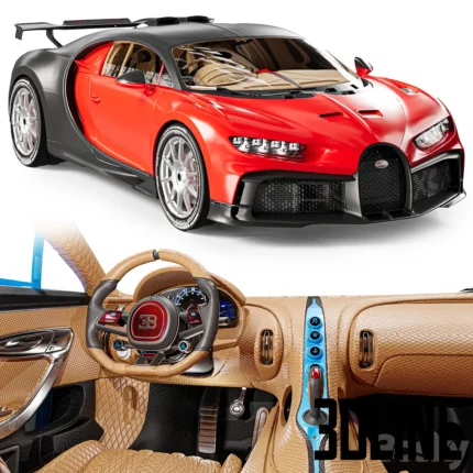 Bugatti Chiron interior(3dline.net)