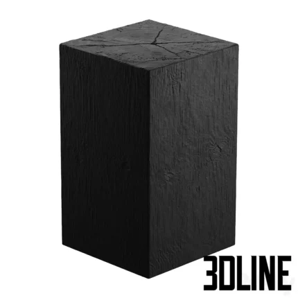 Burntwood stool(3dline.net)