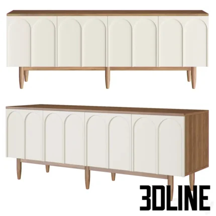 Chest of drawers with four arched doors Arka(3dline.net)