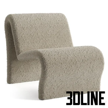 Curvy Sculptural Lounge Chair(3dline.net)