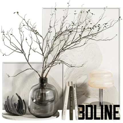Decorative set with branches ch9(3dline.net)