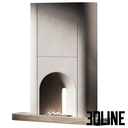 Fireplace  Arched semicircular(3dline.net)