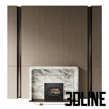 Fireplace with marble portal SIII3a(3dline.net)
