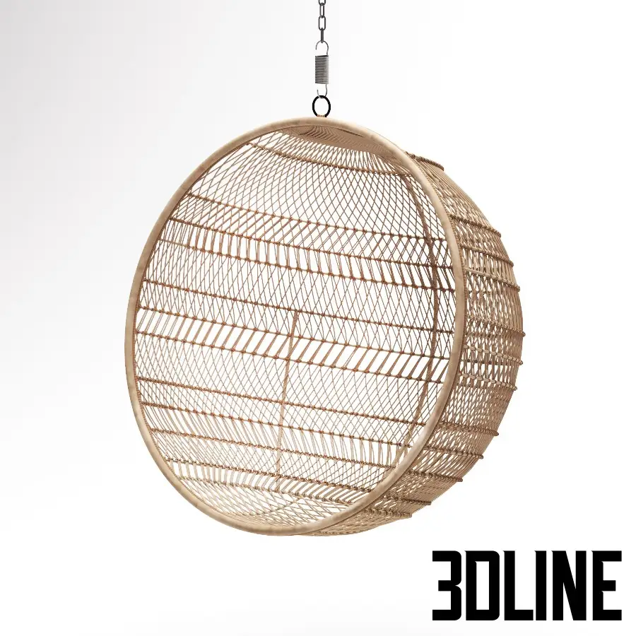 HKLiving Rattan Hanging Bowl Chair(3dline.net) (1)