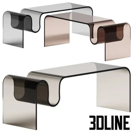 Halar Linia Glass Table(3dline.net)
